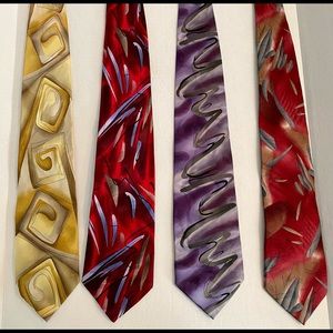 LOT OF 4 JERRY GARCIA J Garcia TIES